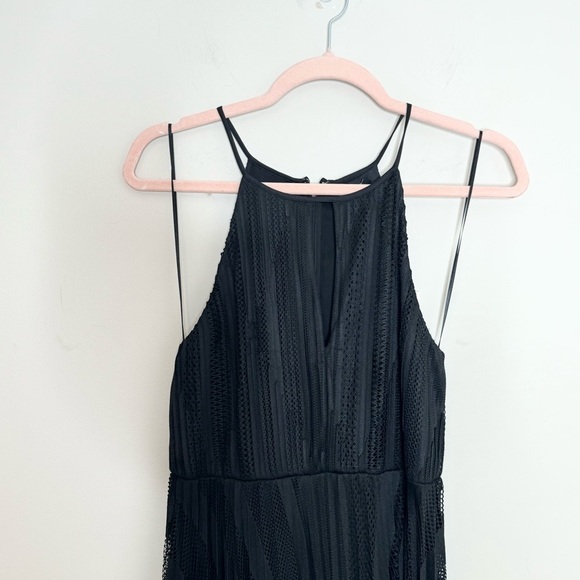 NWT Theory Pleated Midi Dress Black Mod Lace Size 2 - Picture 3 of 8